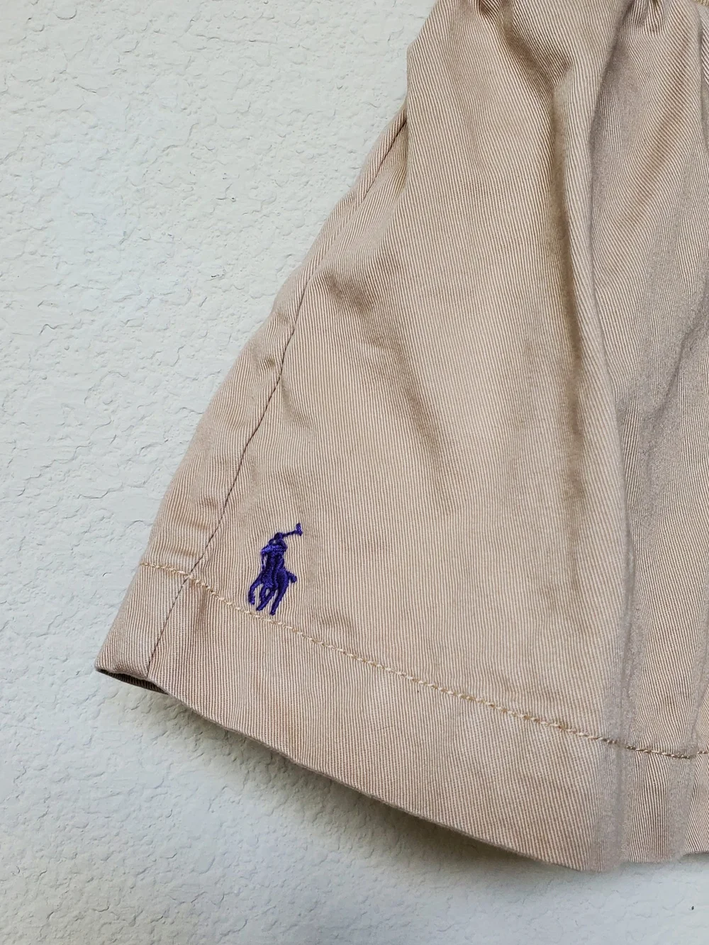 Ralph Lauren Girls' Tan Cotton Skort. Size 24 Mth